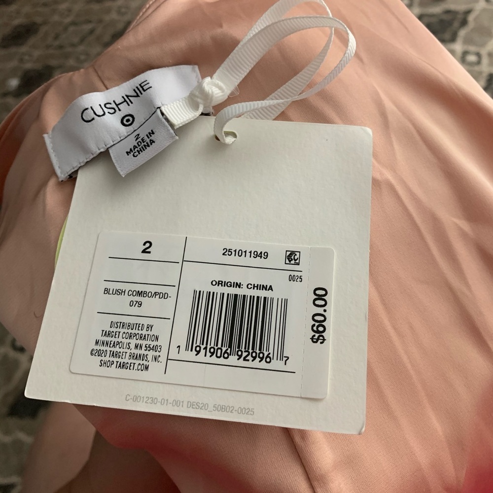 Cushnie Target Pleated Midi Dress Pink Red - Picture 5 of 5